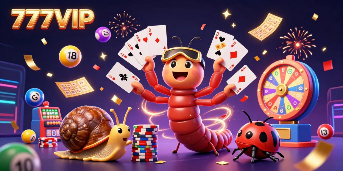 Experience exciting gambling moments with 777VIP in a vibrant, dynamic casino scene full of colorful elements.