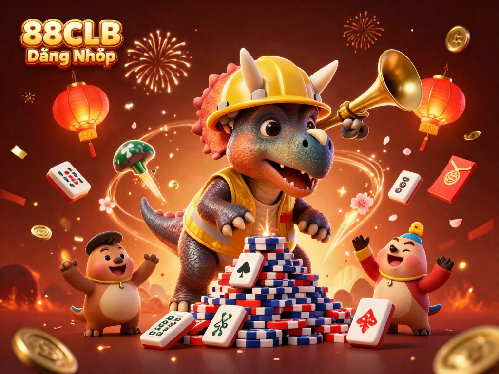 Engage with the excitement of gaming at 88CLB Đăng Nhập, featuring a vibrant and celebratory casino scene.
