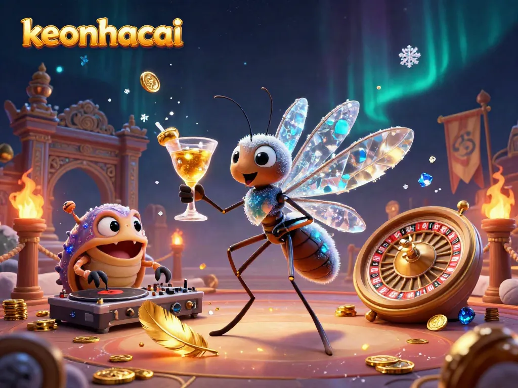 Experience keonhacai excitement with vibrant casino-themed characters and dynamic elements.
