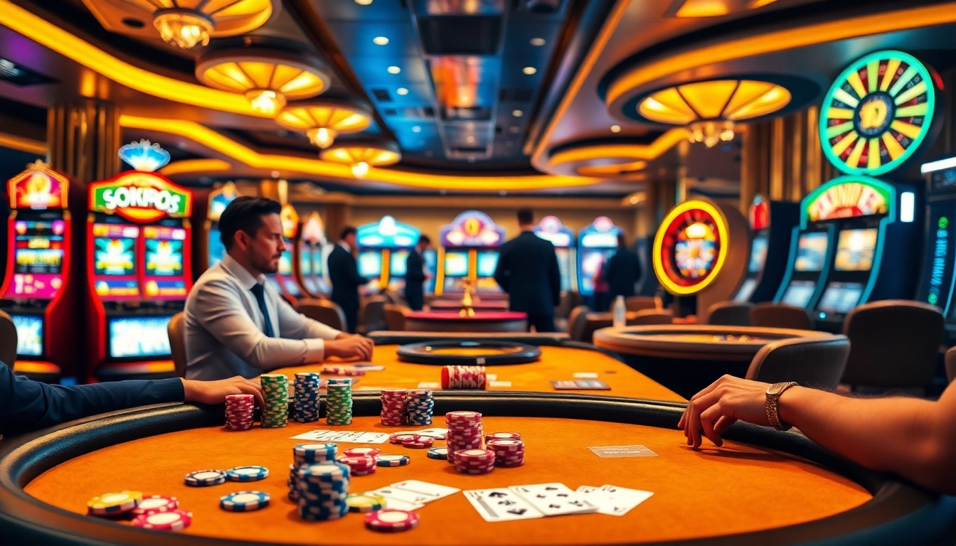 Experience the excitement of v9 bet at a luxurious casino with vibrant games and professional players.
