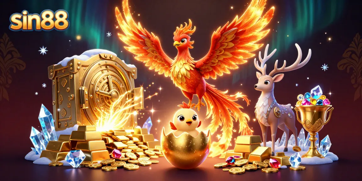 Experience sin88's thrilling gold rush with vibrant gambling elements and mythical characters.