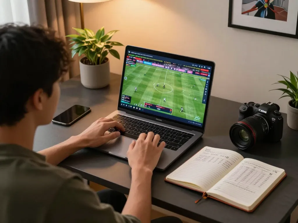 Betting strategies and live sports action showcased in a dynamic home setting at https://tr88.bio/.