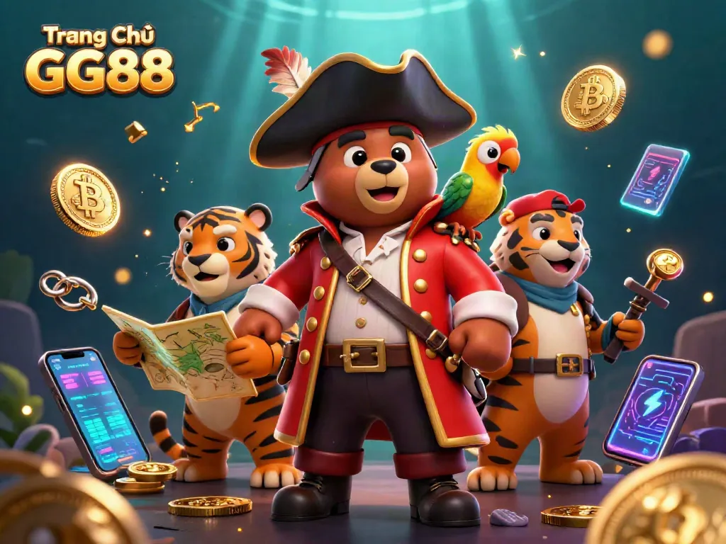 Engage in thrilling gameplay at Trang Chủ GG88 with vibrant casino elements and 3D characters.