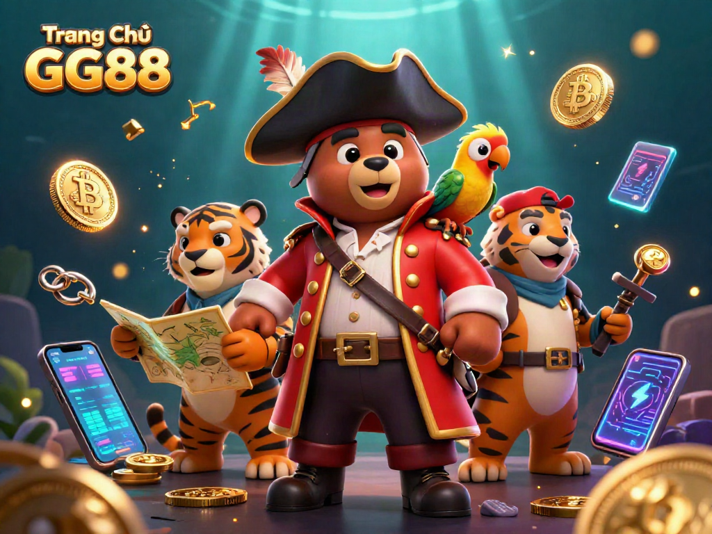 Engage in thrilling gameplay at Trang Chủ GG88 with vibrant casino elements and 3D characters.