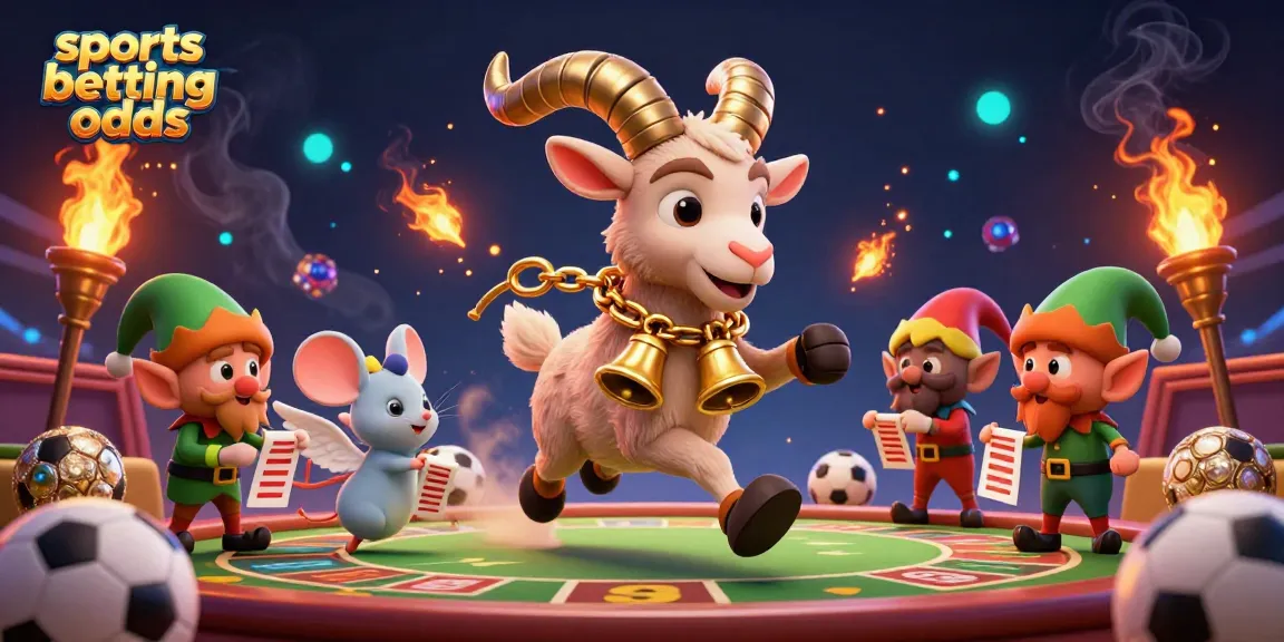 Engage with the vibrant sports betting odds illustrated by lively characters in a casino.
