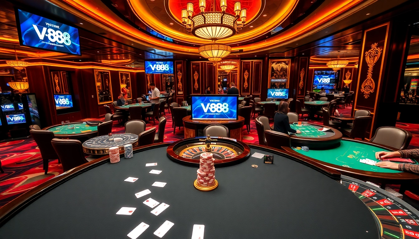 Experience high-stakes gaming excitement at VN 88 with luxurious casino elements.