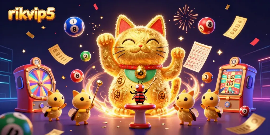 Experience exciting gameplay with rikvip5 as dynamic lottery elements and lucky cat elements come together!