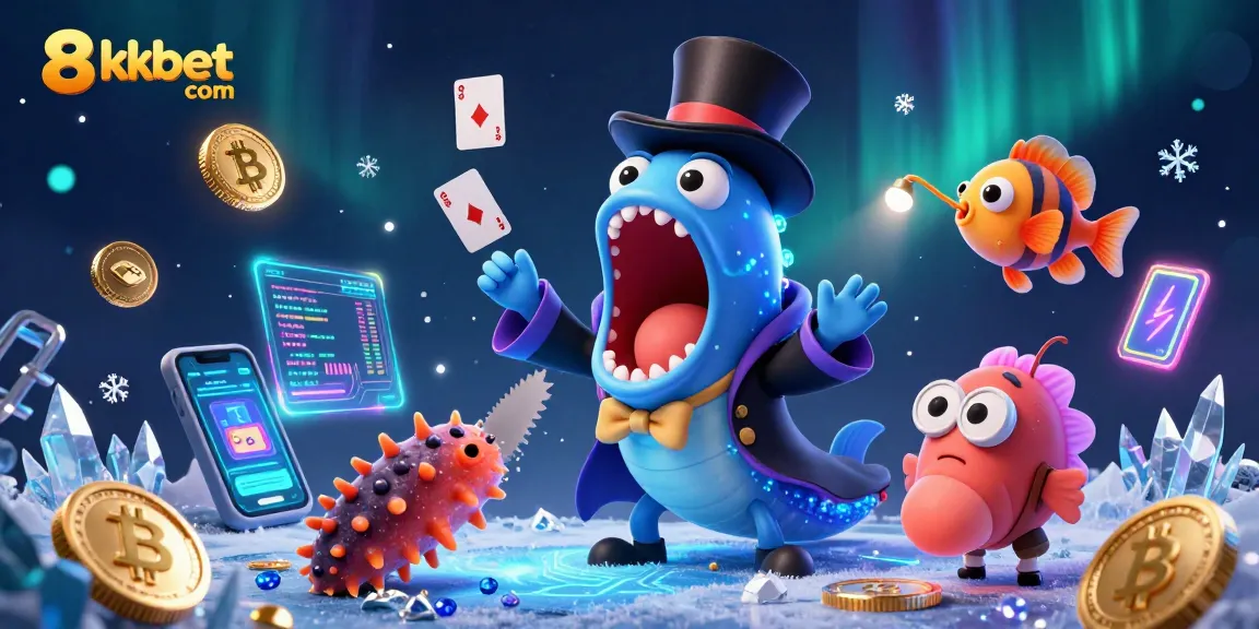 Engage in gaming magic at 8xbet com with fun characters and vibrant casino elements.