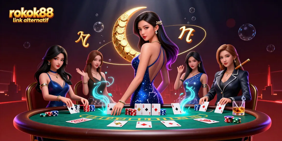 Engage with rokok88 link alternatif at the vibrant casino featuring dynamic poker elements and an elegant design.