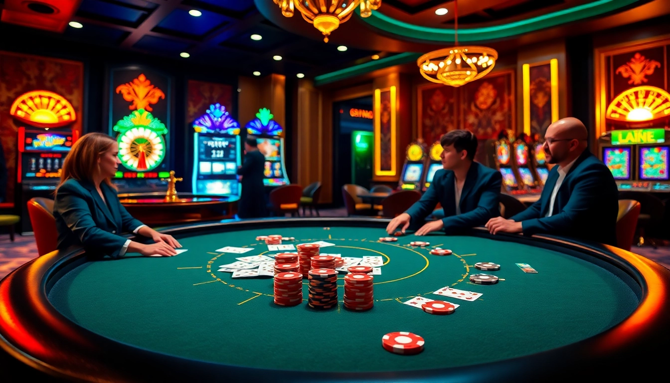 Players enjoying a thrilling game at rik vip's luxurious casino environment.
