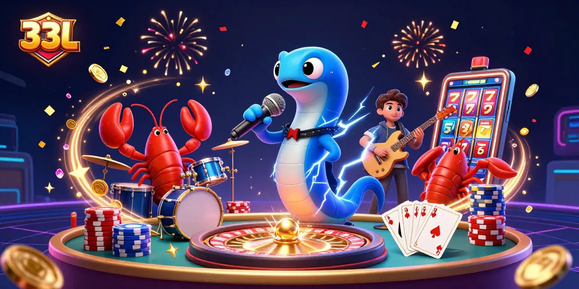 Experience thrilling games at 33L with dynamic casino visuals, celebrating big wins and exciting gameplay.