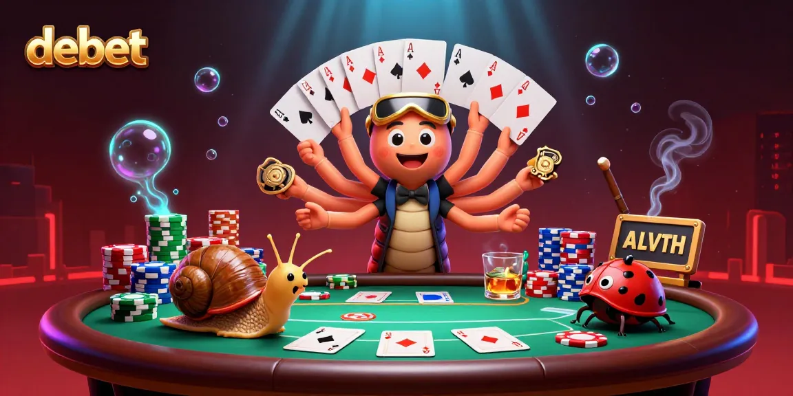 Engage in debet-style gambling with vibrant characters at a dynamic poker scene.
