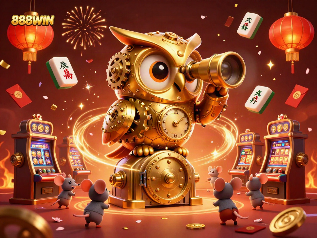 Engage in thrilling casino adventures with 888WIN, featuring a magical golden owl and vibrant gameplay.
