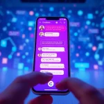 Interactive chat with the Crushon AI persona in a vibrant digital interface.