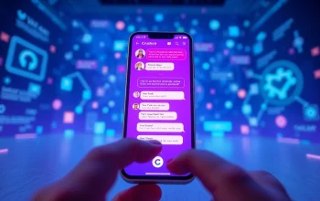 Interactive chat with the Crushon AI persona in a vibrant digital interface.