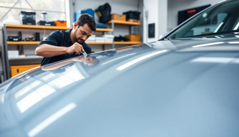 Apply paint protection film near me to enhance your vehicle's shine and safeguard its surface.